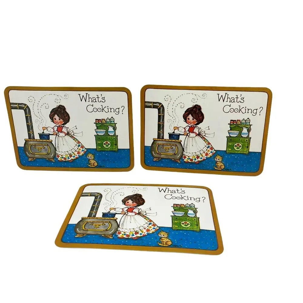 Heartfelt Greetings Postcards Set of 3 What's Cooking Vintage Made in the USA